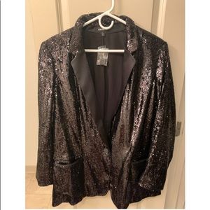 Black Sequin Blazer